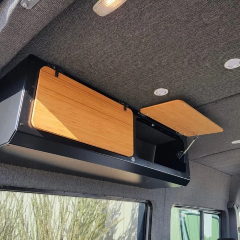 VS30 2019-2024 Mercedes Sprinter Van Aluminum Overhead Upper Cabinet / Grey / Black | Bamboo